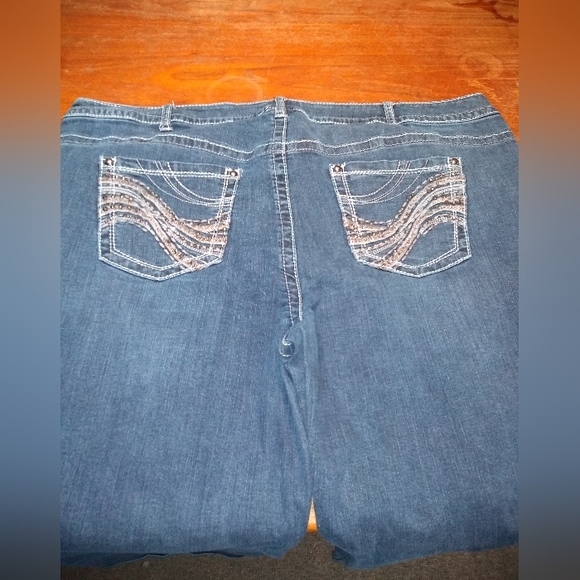 Lane Bryant Bootcut Jeans, Size 24 Regular, Bling on Back Pockets & Fron… - Picture 5 of 12